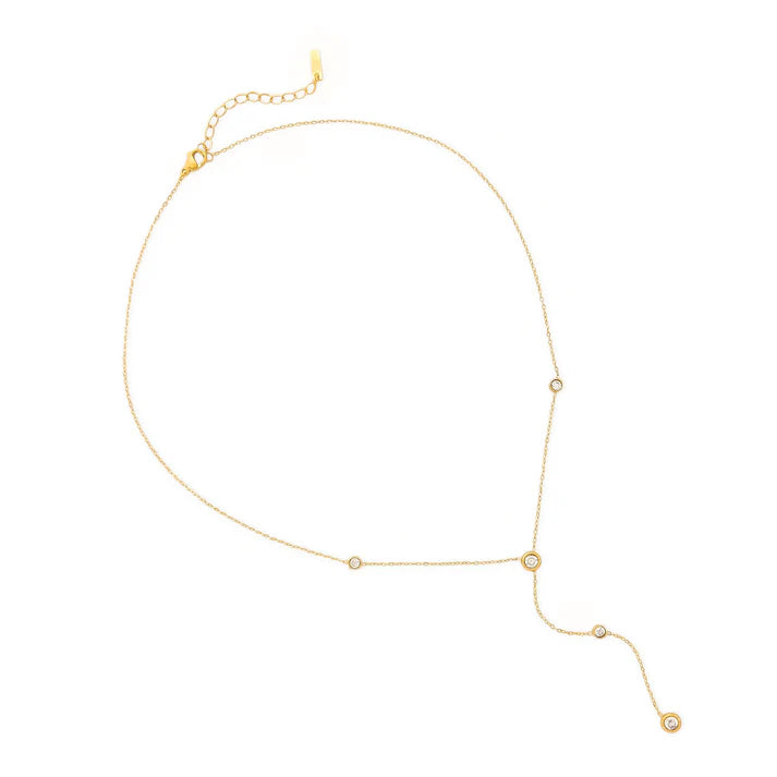 Sydney Water Resistant Bezel Lariat Necklace