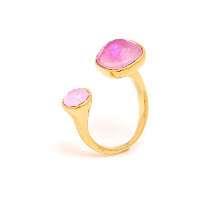 Olivia 2 Stone Water Resistant Ring Pink