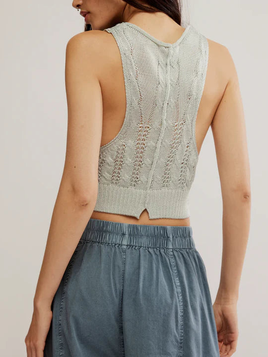 Free people The Vest of Us Pale Aqua