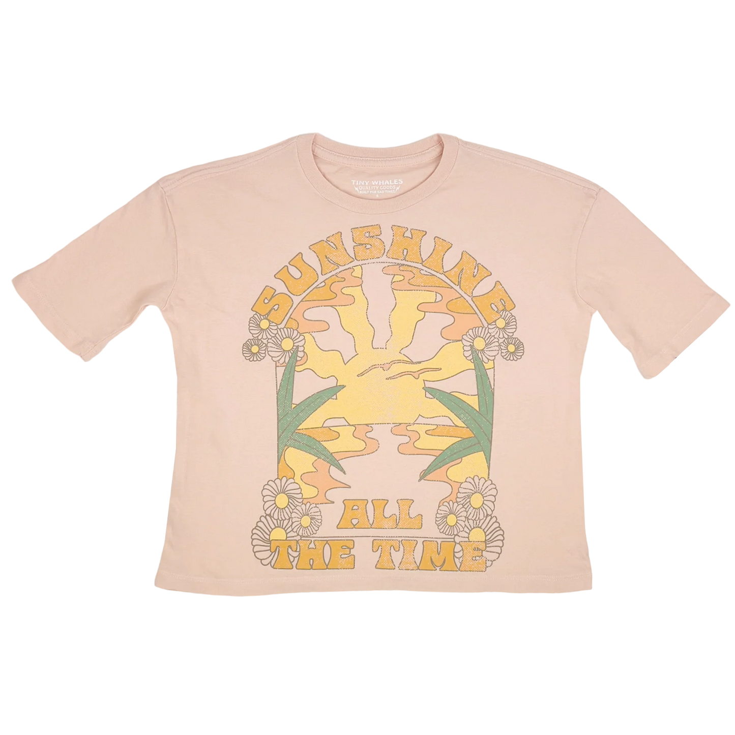 Tiny Whales Sunshine All The Time Super Tee Faded Pink