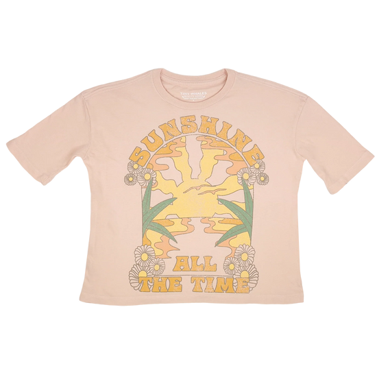 Tiny Whales Sunshine All The Time Super Tee Faded Pink