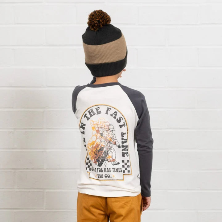 Tiny Whales Fast Lane L/S Raglan Tee