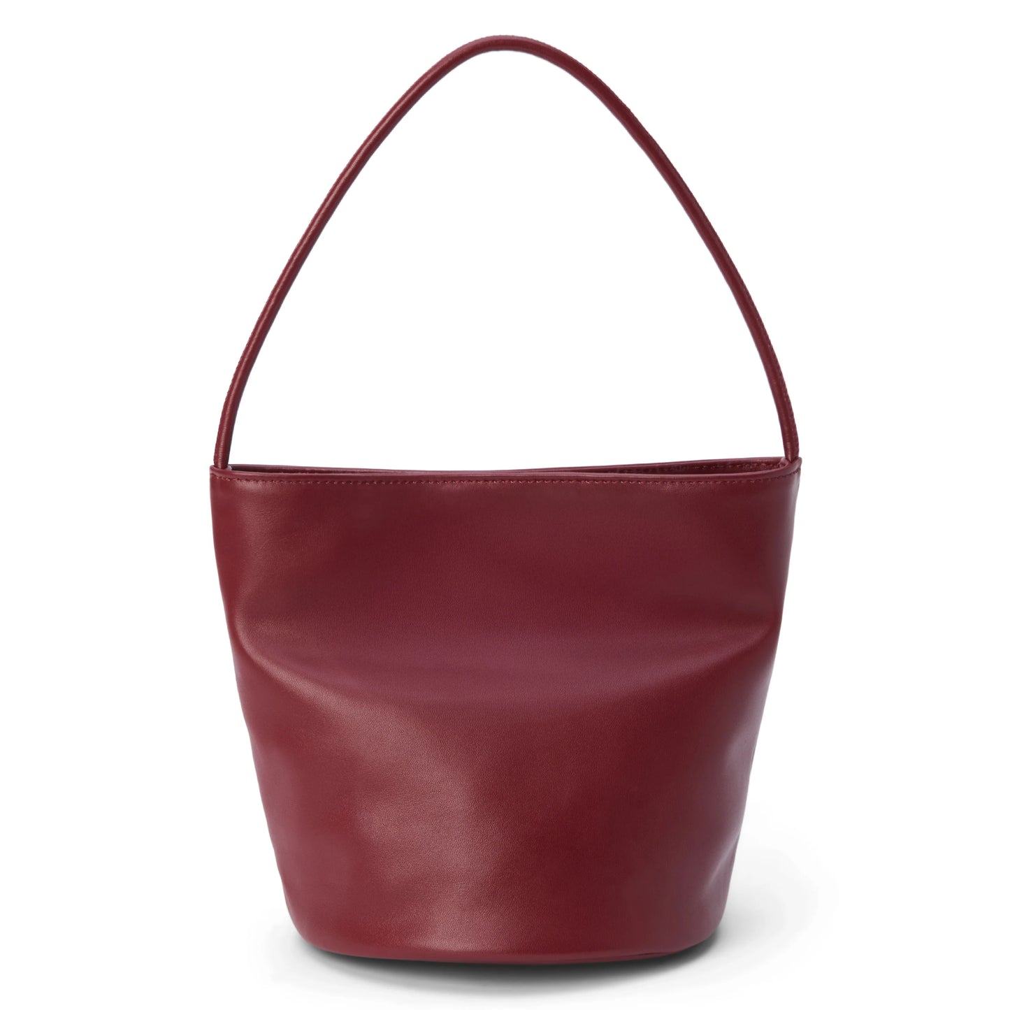 Vancouver Leather Bucket Bag Burgundy