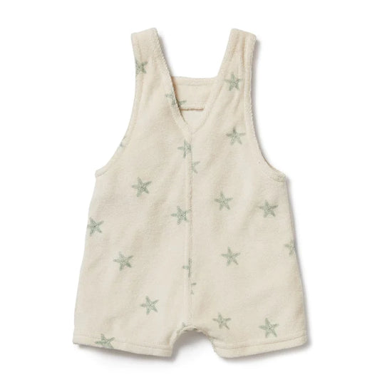Load image into Gallery viewer, Wilson &amp;amp; Frenchy Tiny Starfish Organic Terry Overalls
