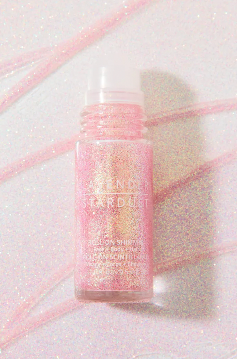 Roll-on Shimmer Strawberry Scented Pink