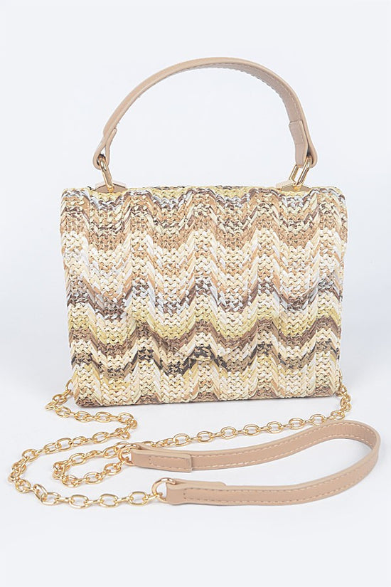 Neutral Colorful Waves Bag