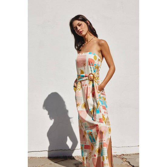 Amalfi Coast Strapless Maxi Dress