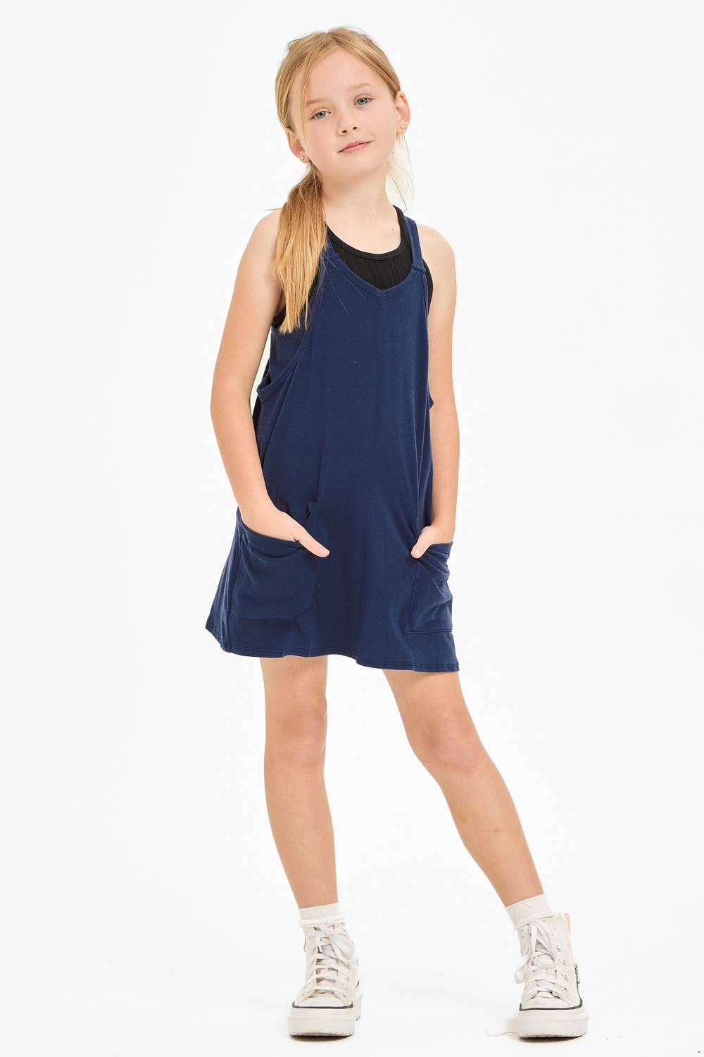 Kids Romper Dress Aqua