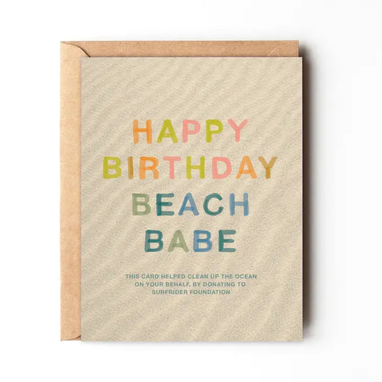 CHARITABLE Beach Babe - Birthday Card