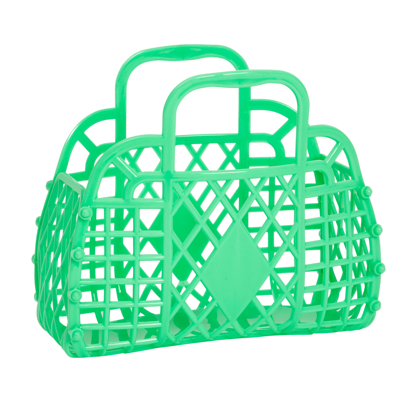 Sun Jellies Retro Basket Jelly Bag - Mini: Blush Pink