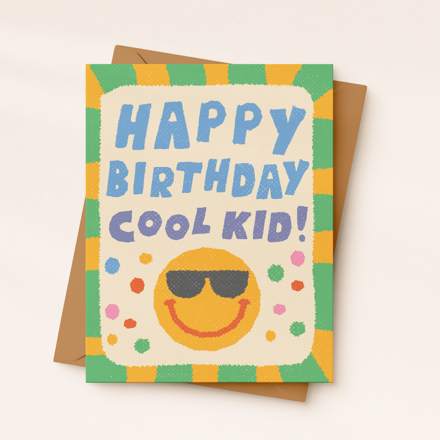 Happy Birthday Cool Kid Smiley Face Card