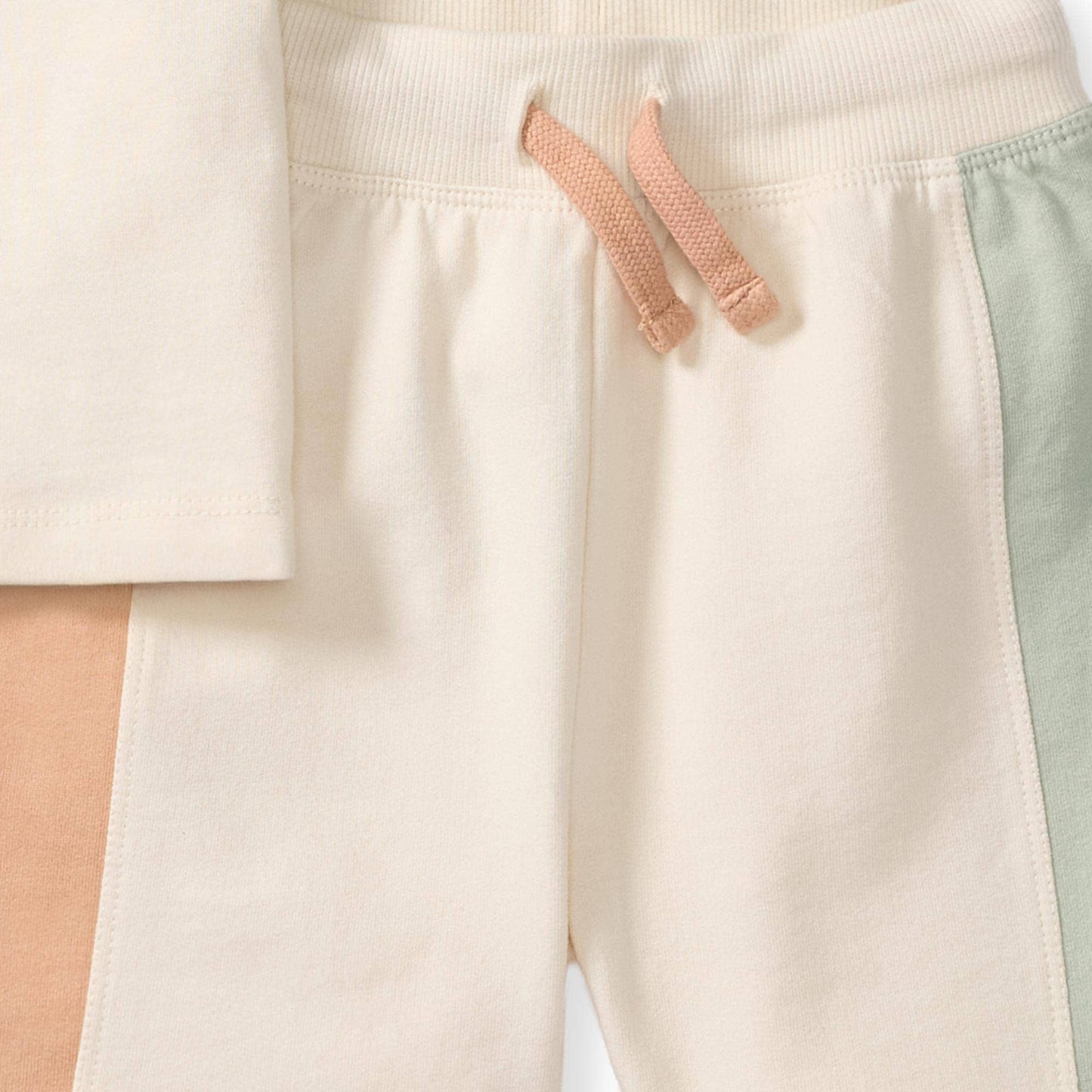 Burt's Bees Baby Color Blocked Tee & Shorts Set - Oat Beige