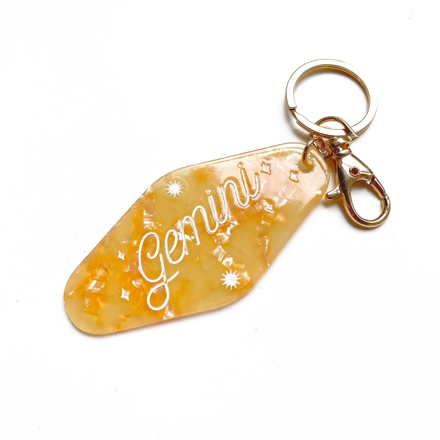 Gemini Horoscope Motel Keychain