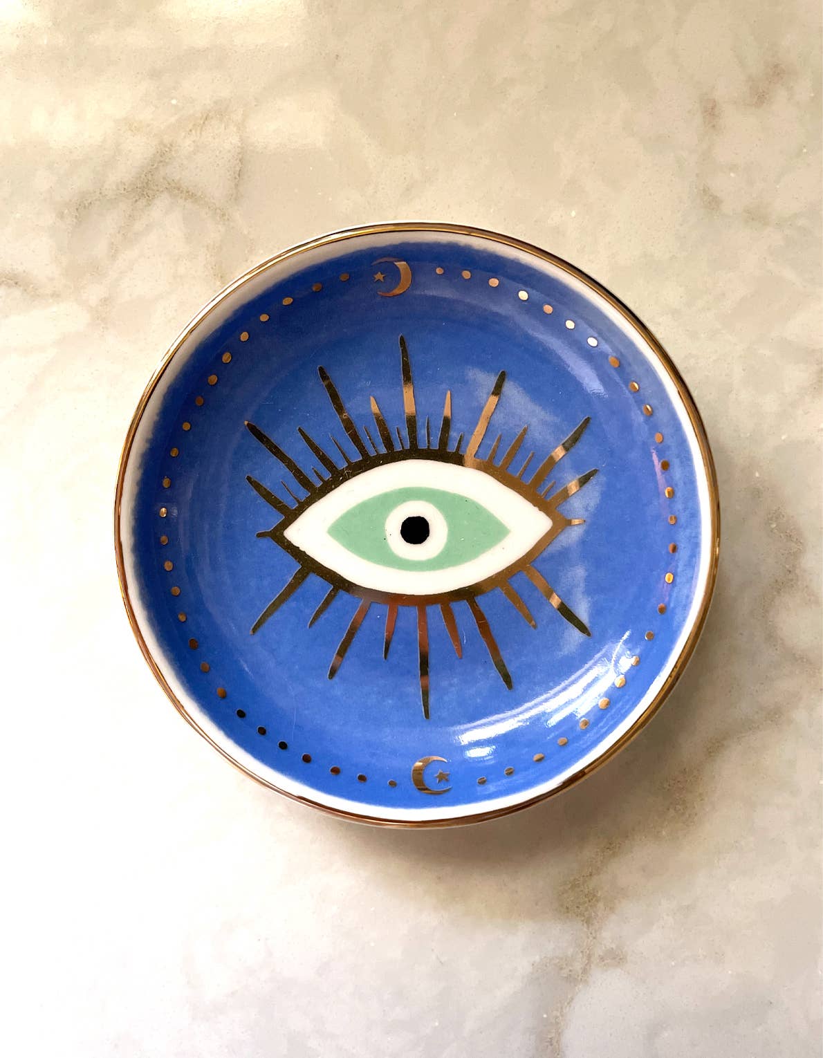 Porcelain Trinket Dish Evil Eye
