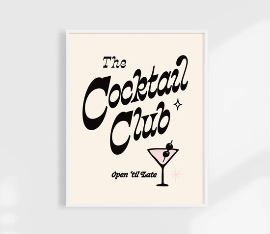 Load image into Gallery viewer, Cocktail Club Print - Retro Art Print

