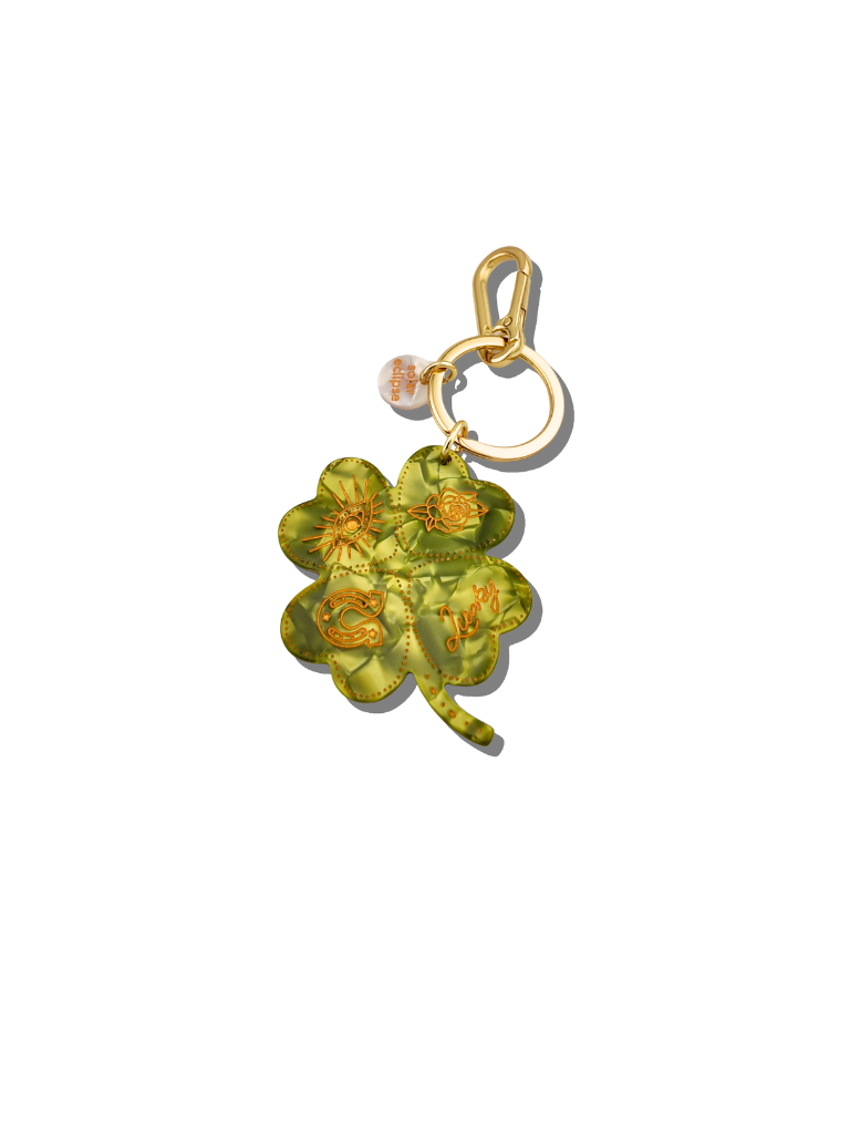 Solar Eclipse Lucky Clover Bag Charm + Keychain |