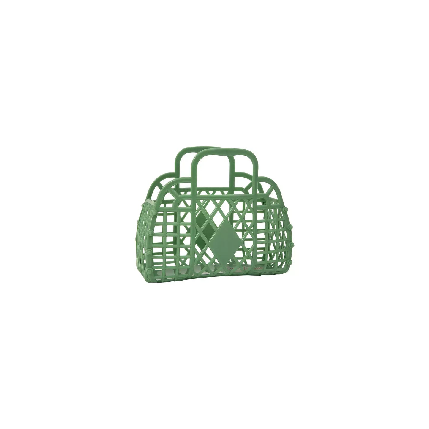 Mini Retro Basket Jelly Bag - Green