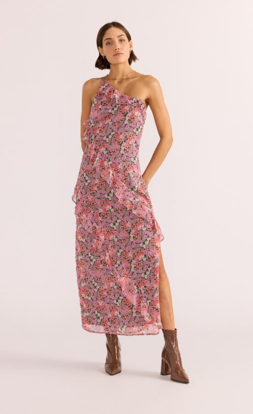 Amelia Floral Ruffle Maxi Dress