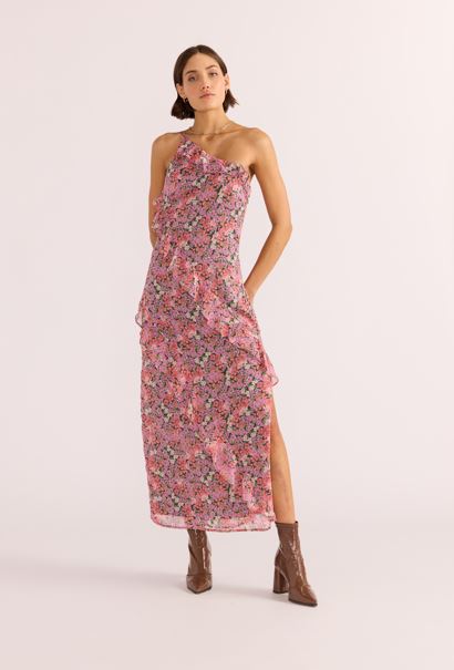 Mink Pink Amelia Ruffle Maxi Dress Extra small