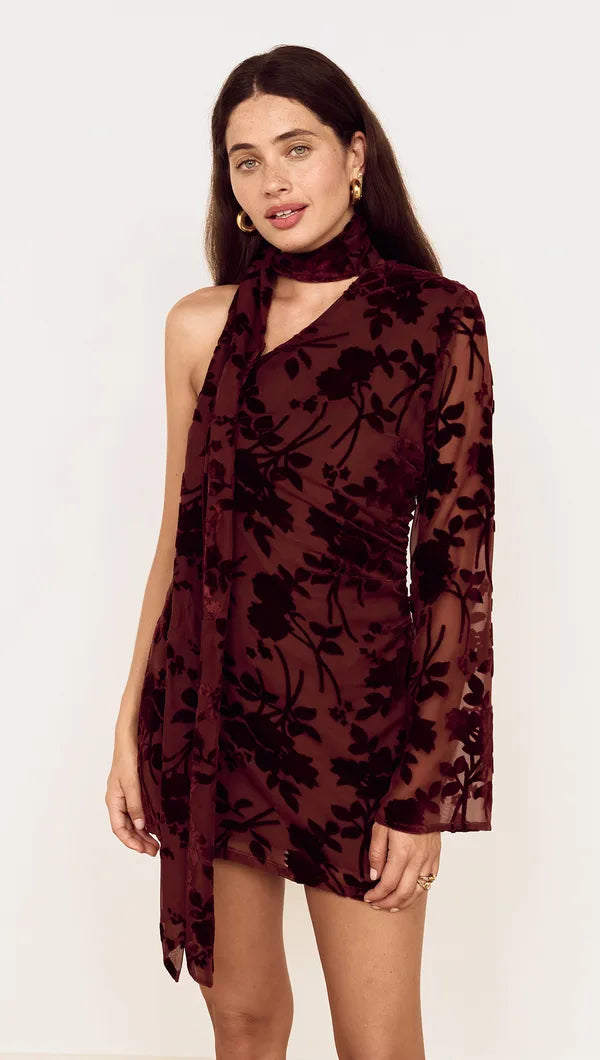 MINKPINK Anouk Velvet Scarf Mini Dress