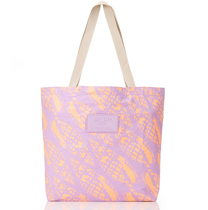 Aloha Collection Miter Lineup Reversible Tote Nectarine/Lavender
