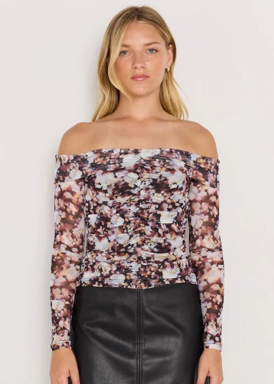 MINKPINK Audrey Mesh Top Abstract