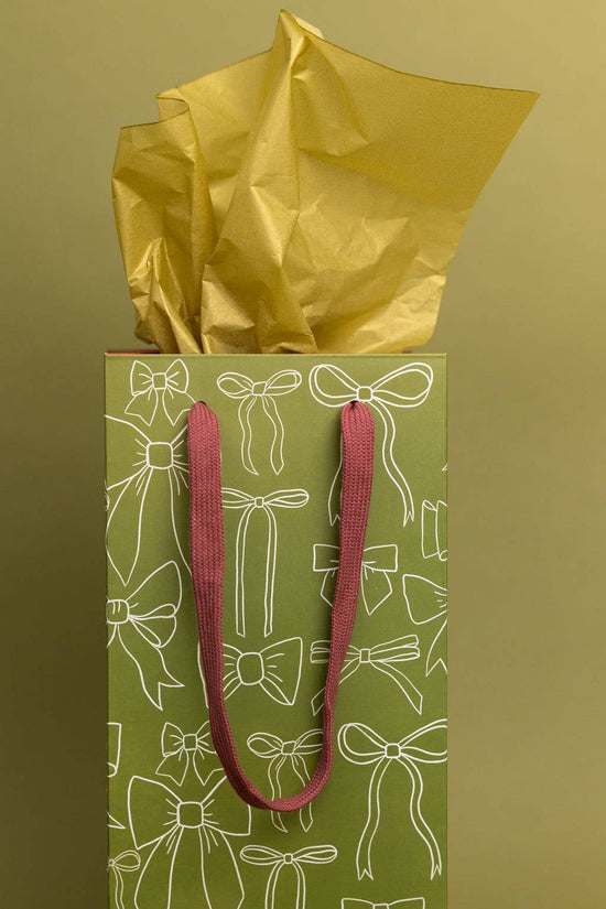 Olive Bows Wine Bag