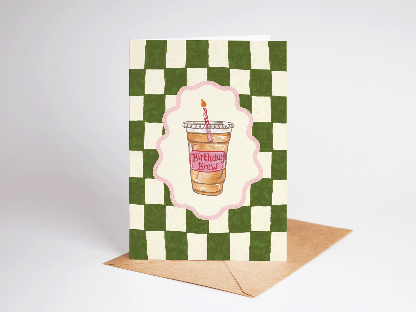 Birthday Brew Iced Coffee Coquette Caffeine Card