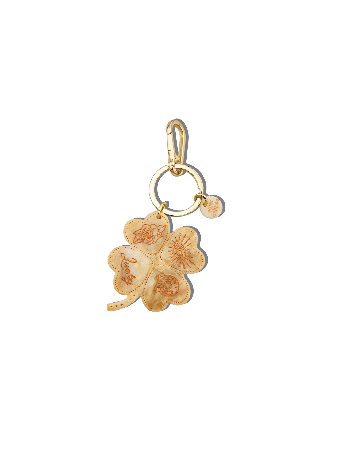 Solar Eclipse Lucky Clover Bag Charm + Keychain |
