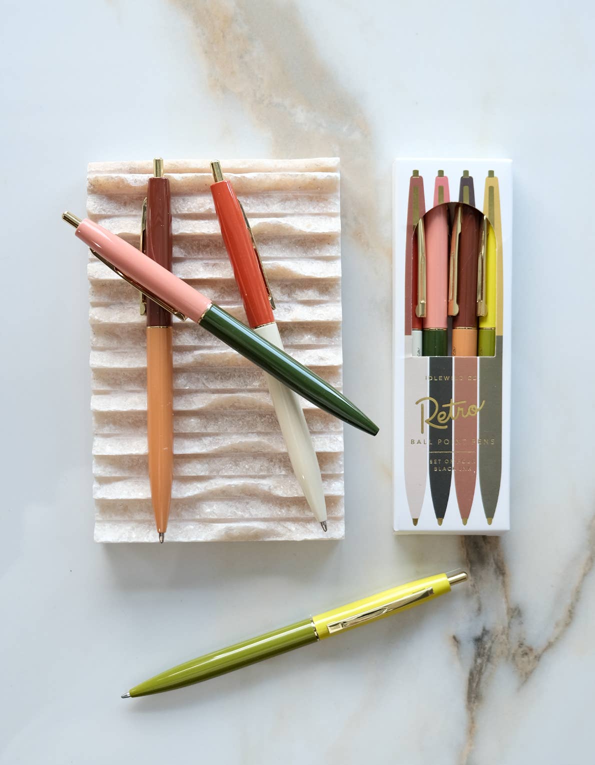 Retro Pen Set of Four Desert Tones