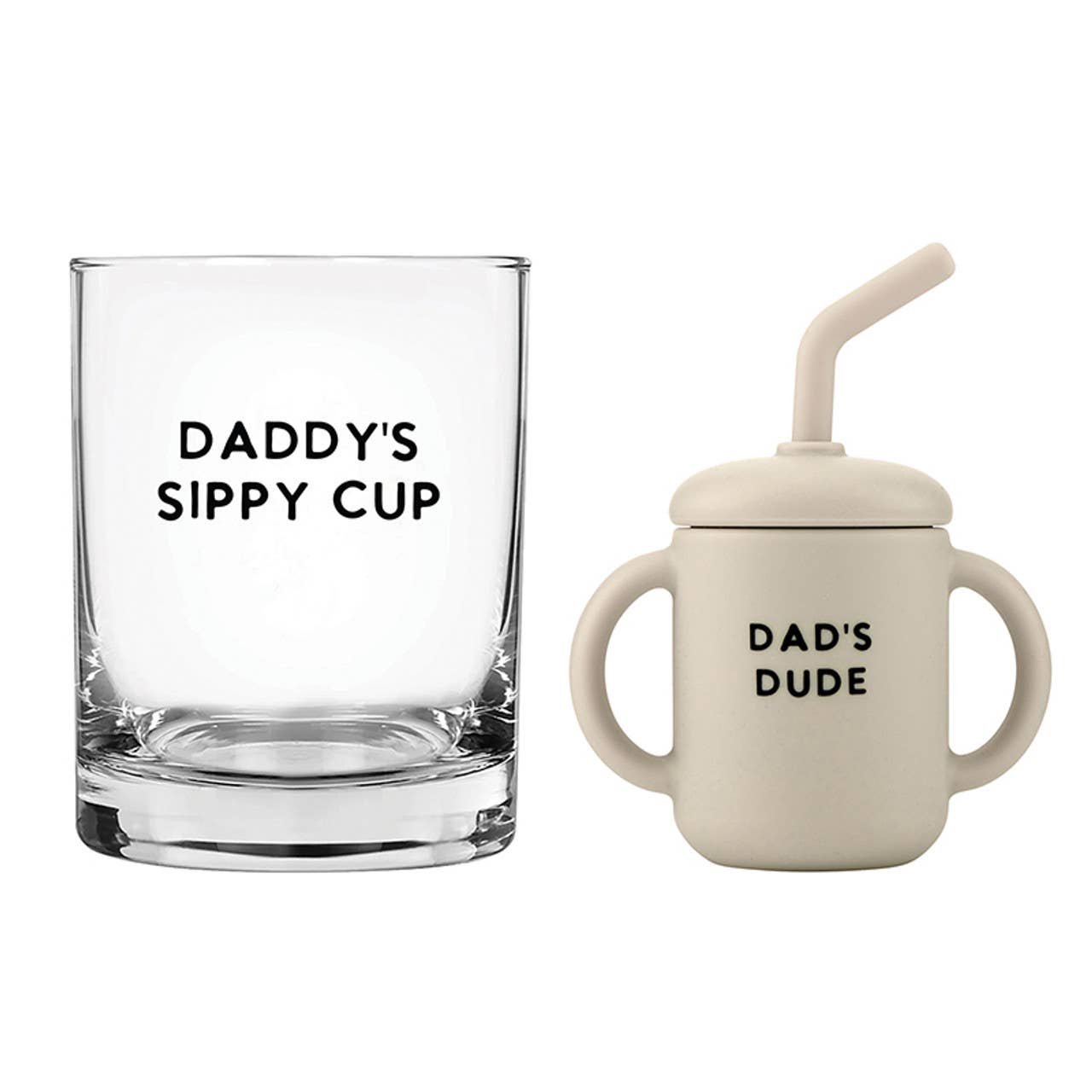 Dad + Dude Sippy Cup & Glass Set