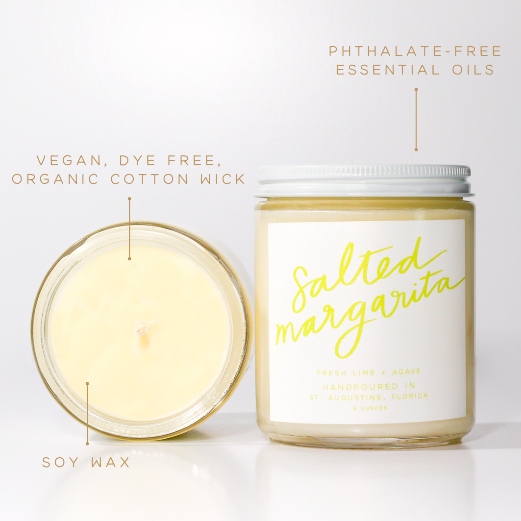 Salted Margarita Soy Wax Hand-Poured Candle