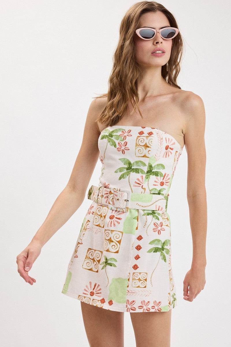Selena Palm Tree Romper