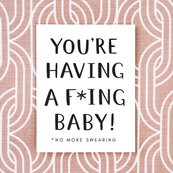 No More Swearing Baby Card