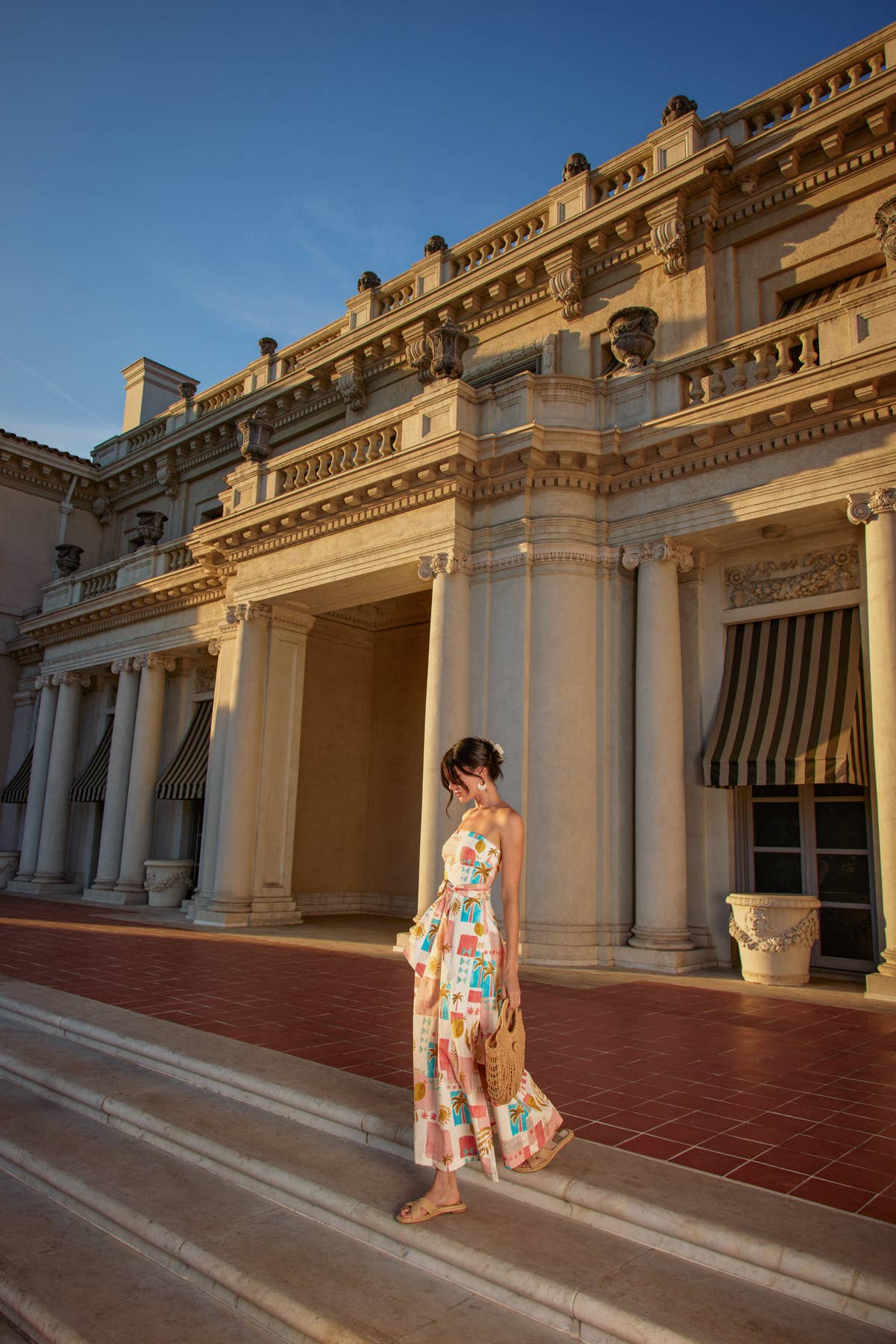 Amalfi Coast Strapless Maxi Dress