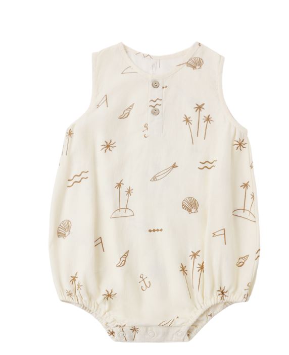 Rylee + Cru Beau Romper Coastal