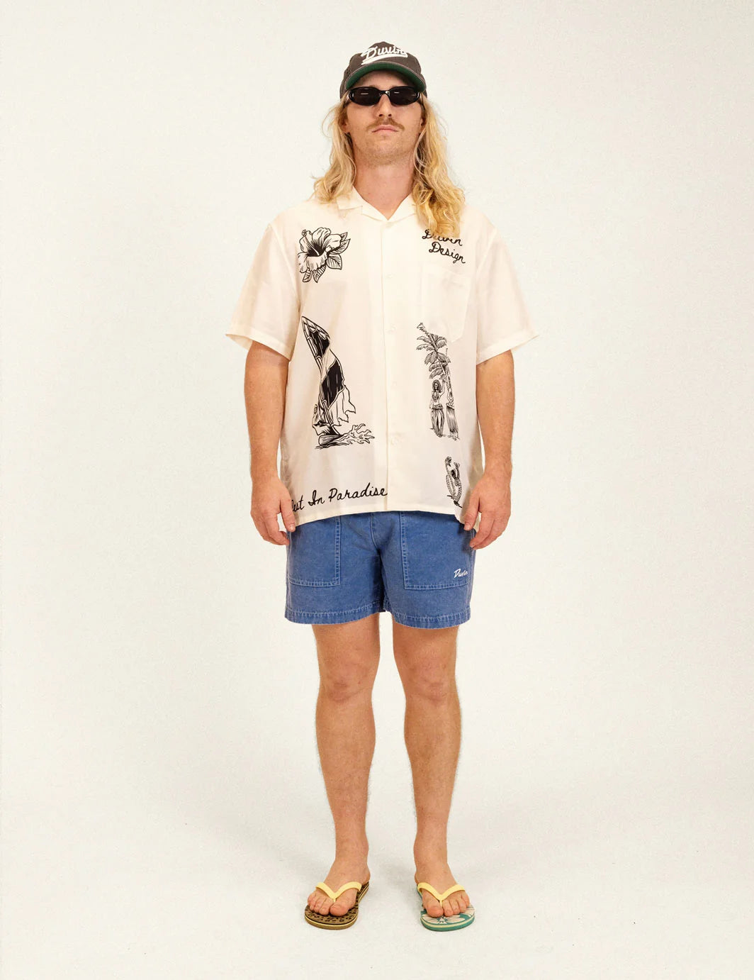 Duvin Stitch Walk Short Blue