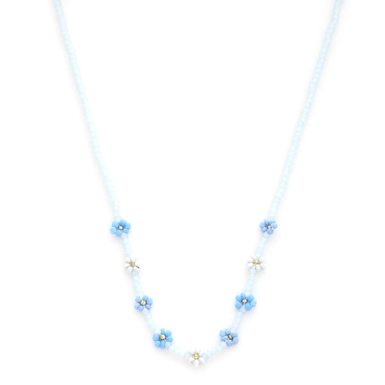 Mini Daisy Necklace Blue