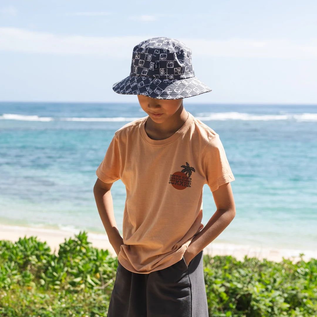 Tiny Whales Totally Local Black Bucket Hat