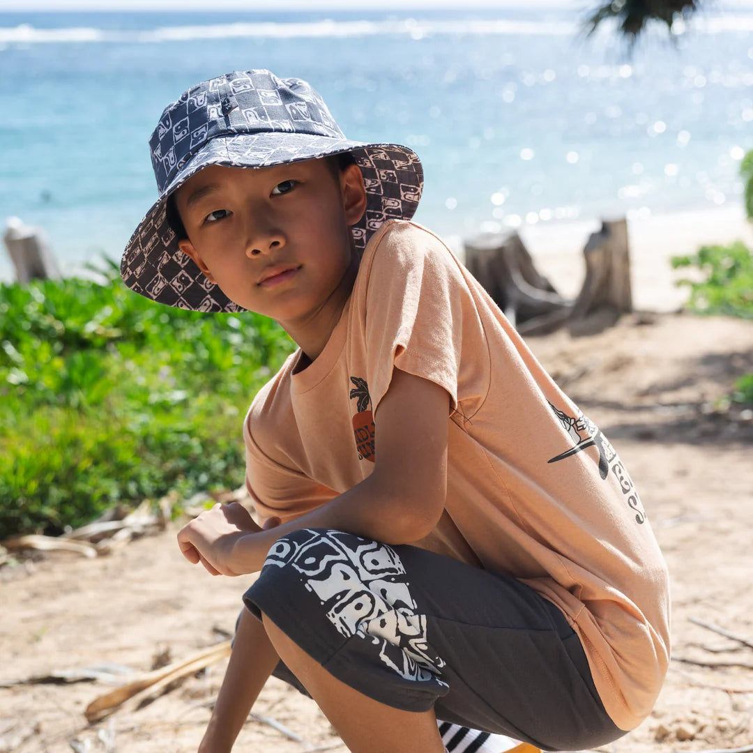 Tiny Whales Totally Local Black Bucket Hat