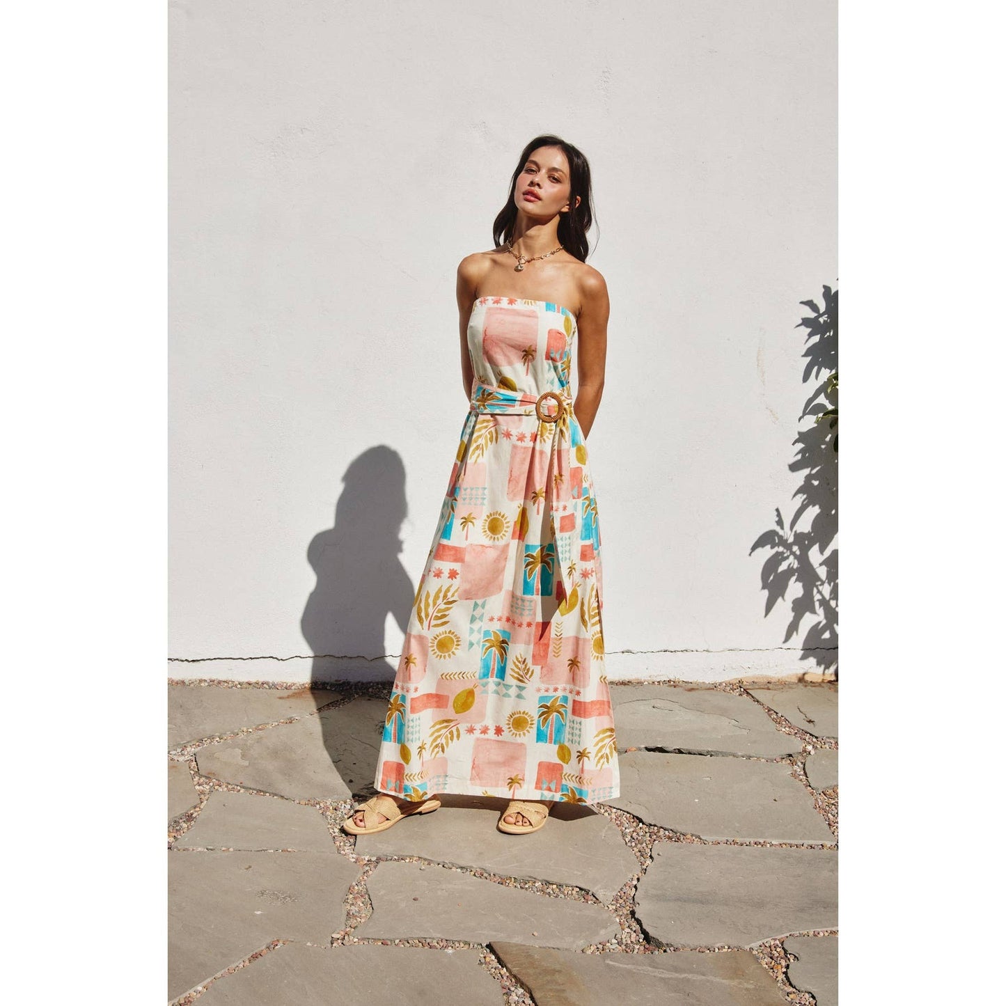 Amalfi Coast Strapless Maxi Dress