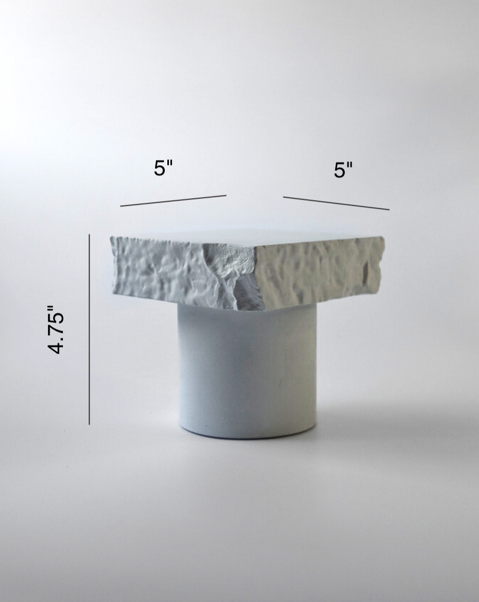Chiseled Look Cement Display Pillar