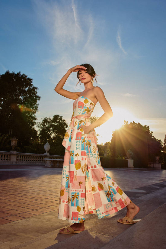 Amalfi Coast Strapless Maxi Dress