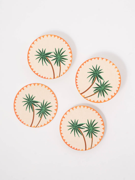 Palm Trees Coasters - Set of 4