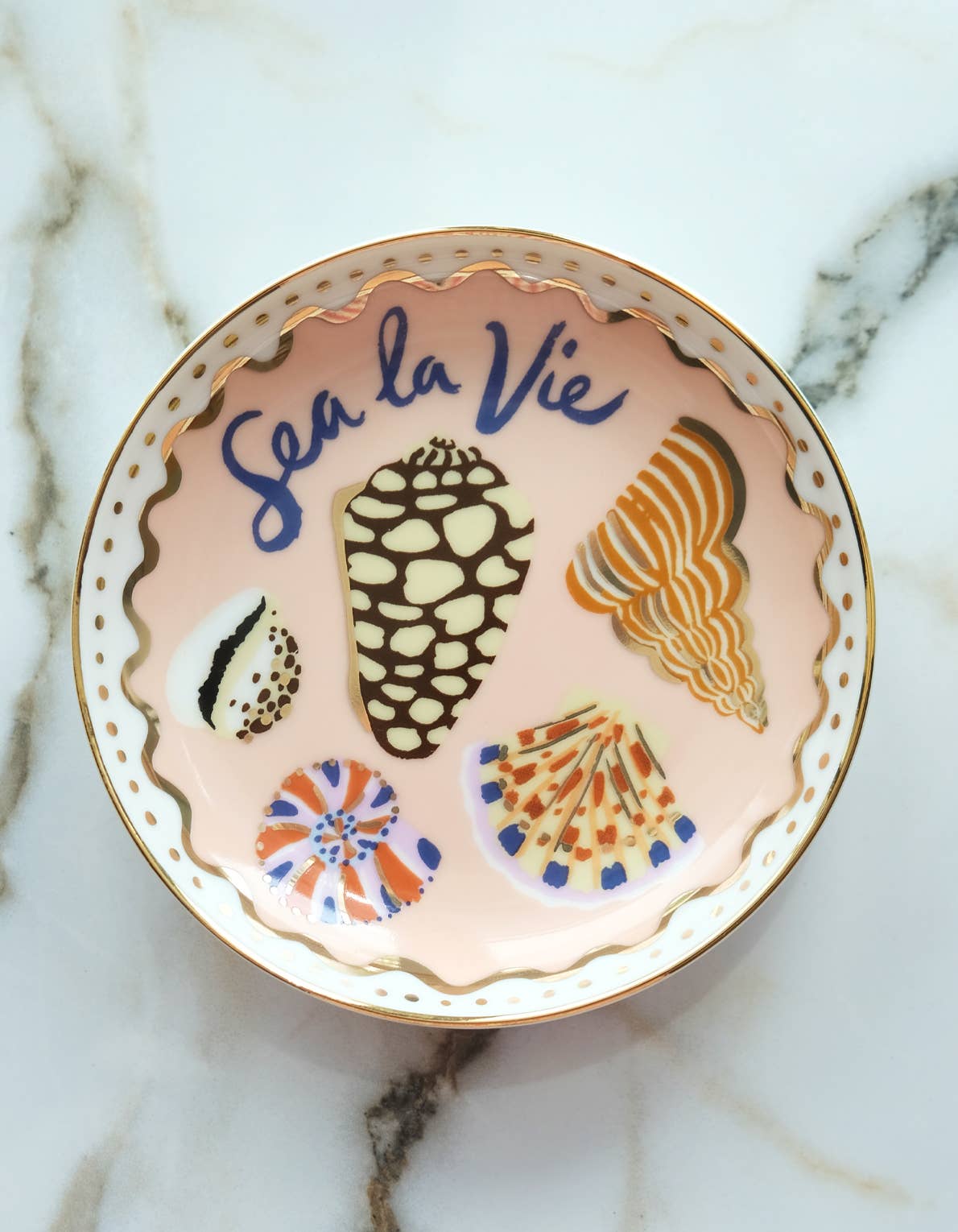 Porcelain Trinket Dish Sea La Vie