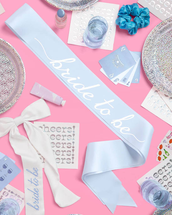 Bride To Be Something Blue Sash