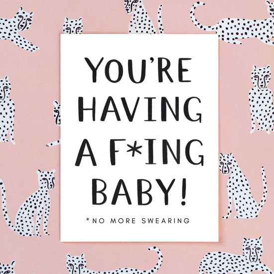 No More Swearing Baby Card