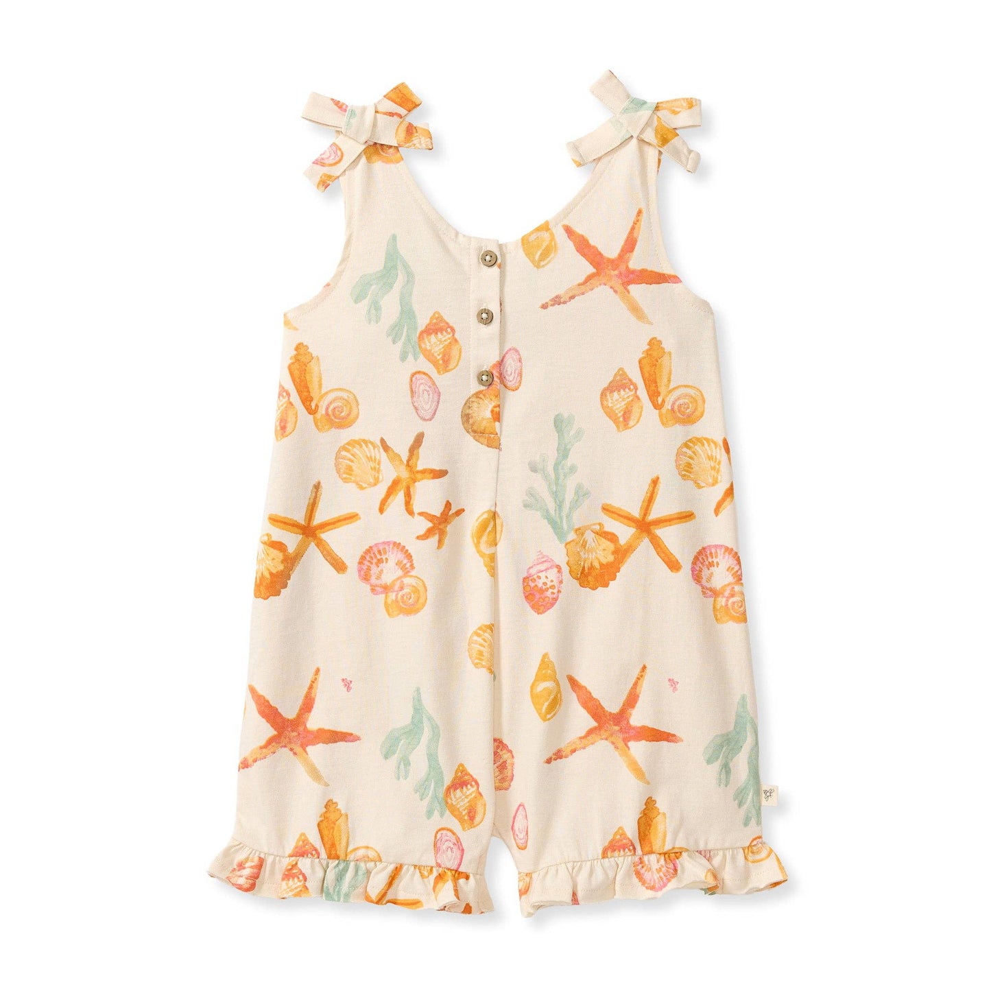 Burt's Bees Baby Starfish & Shells Organic Girl Romper