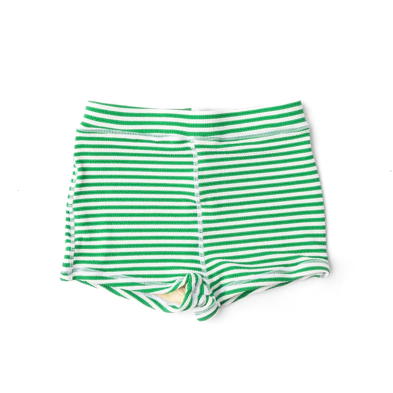 Shade Critters Green Stripe Ribbed Swim Shorts