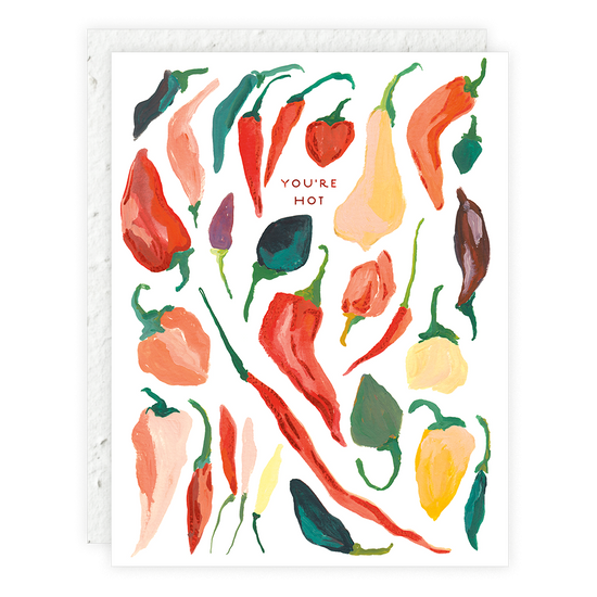 Hot Peppers Love Card